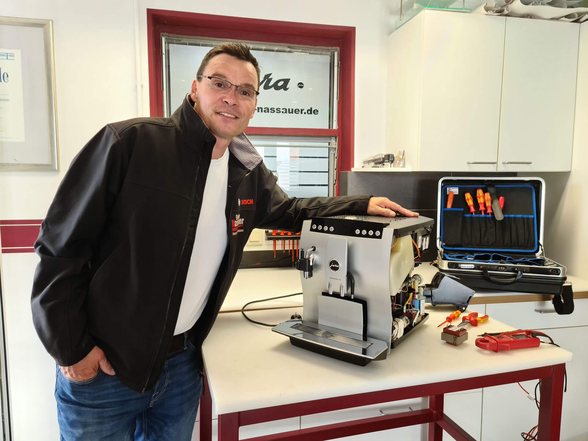 Jura Kaffeevollautomaten, Werkstatt von Sven Nassauer, Riesenbeck